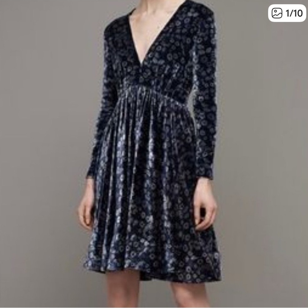 Rebecca Taylor Midnight Blue Floral Dress